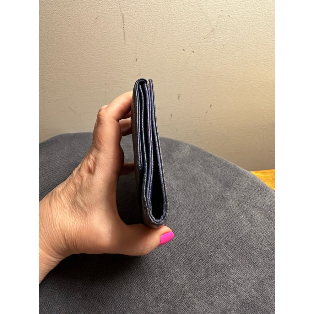 Chanel Blue Caviar Leather Small Snap Wallet - Picture 10 of 12